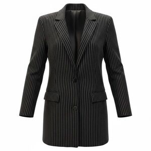 & Other Stories Black Tailored Blazer | Textured Stripe | Size 4